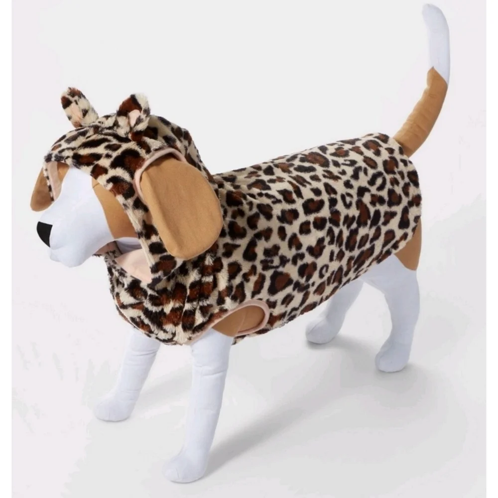 Hyde & Eek Halloween Leopard Hoodie Dog Hoodie Size S